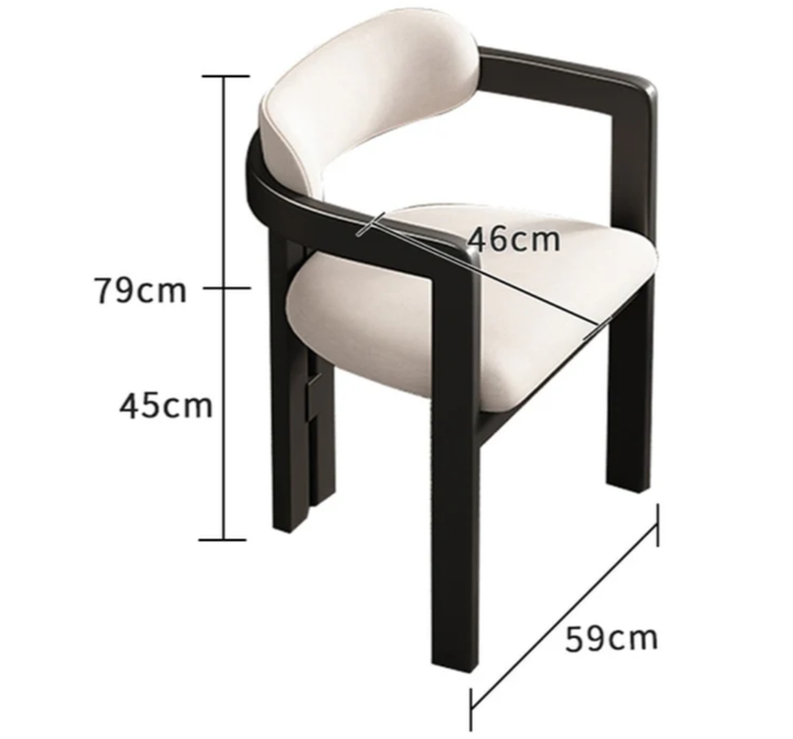 Nismaaya Jessie Dining Chair Upholstered Seat Natural