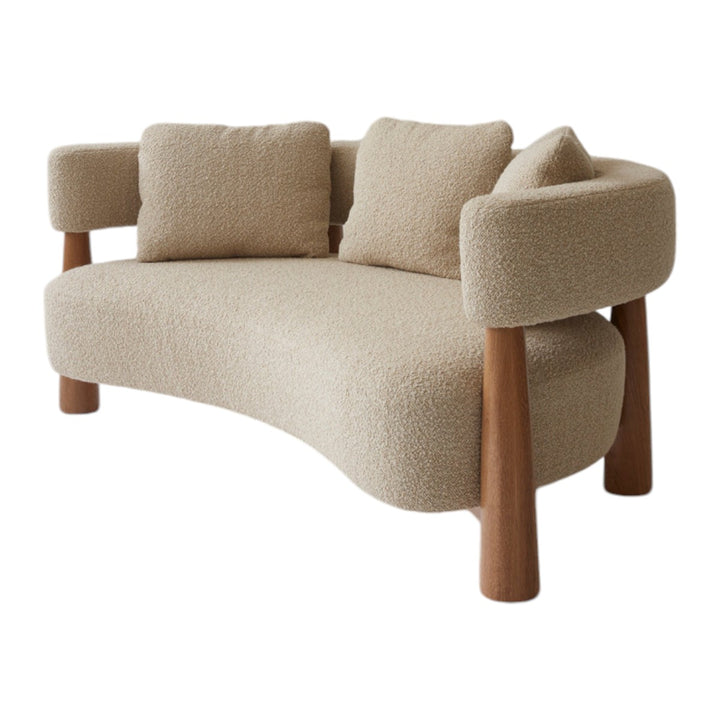 Faber 3+1+1 Seater Oak Wood Sofa