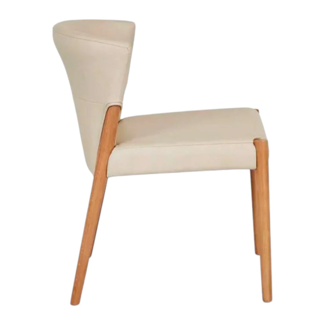 Globe White Oak Wood Dinign Chair