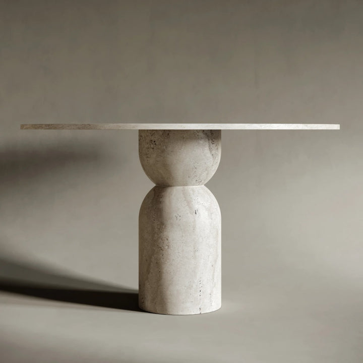 Jana Ovel Travertine Stone Dining Table 2