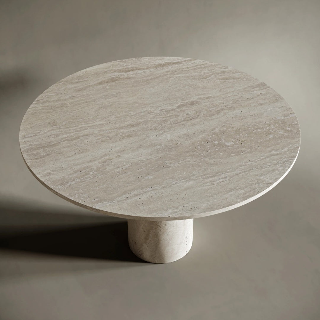 Jana Ovel Travertine Stone Dining Table 3