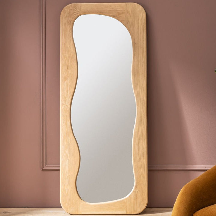 Jennis Solid Oak Wood Mirror