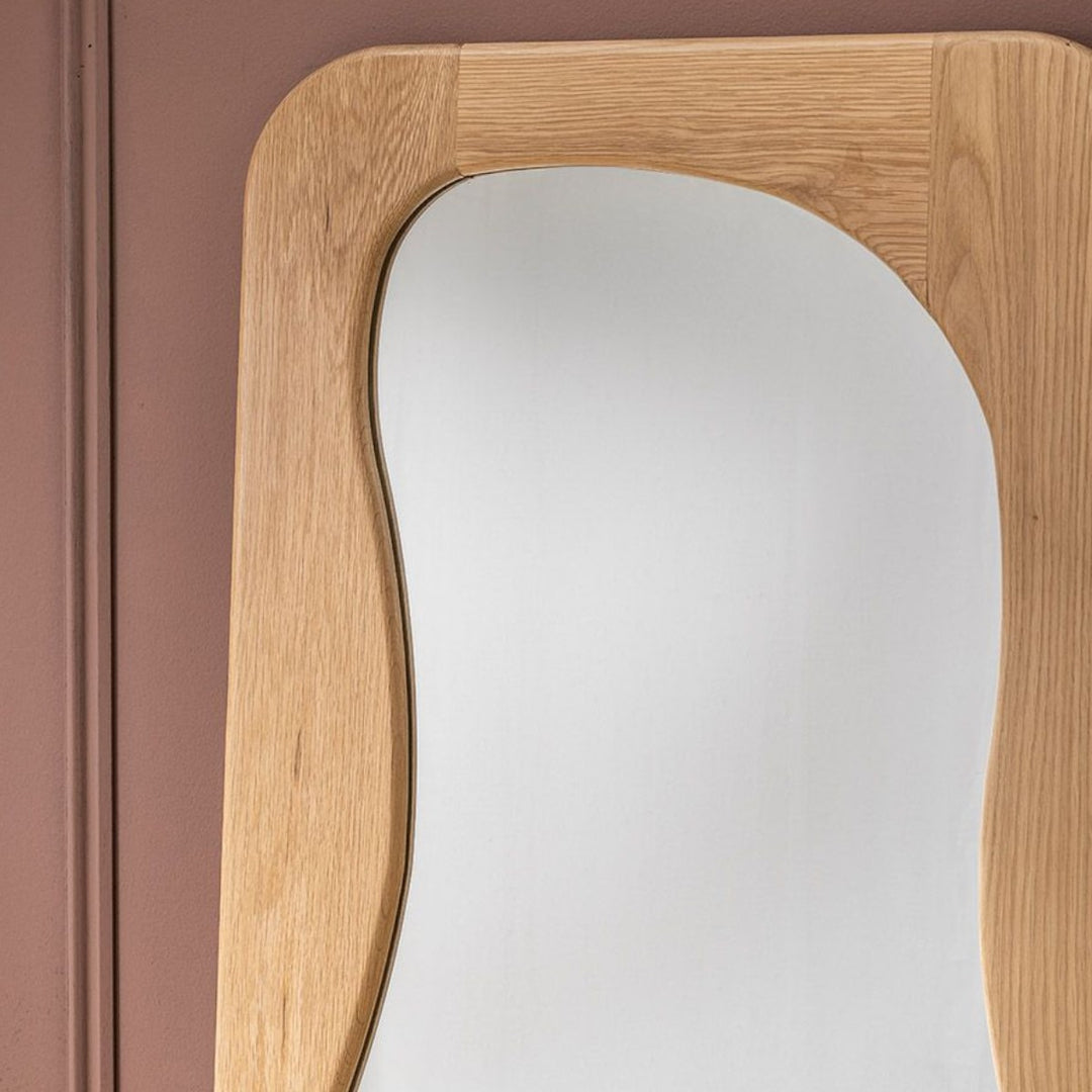 Jennis Solid Oak Wood Mirror