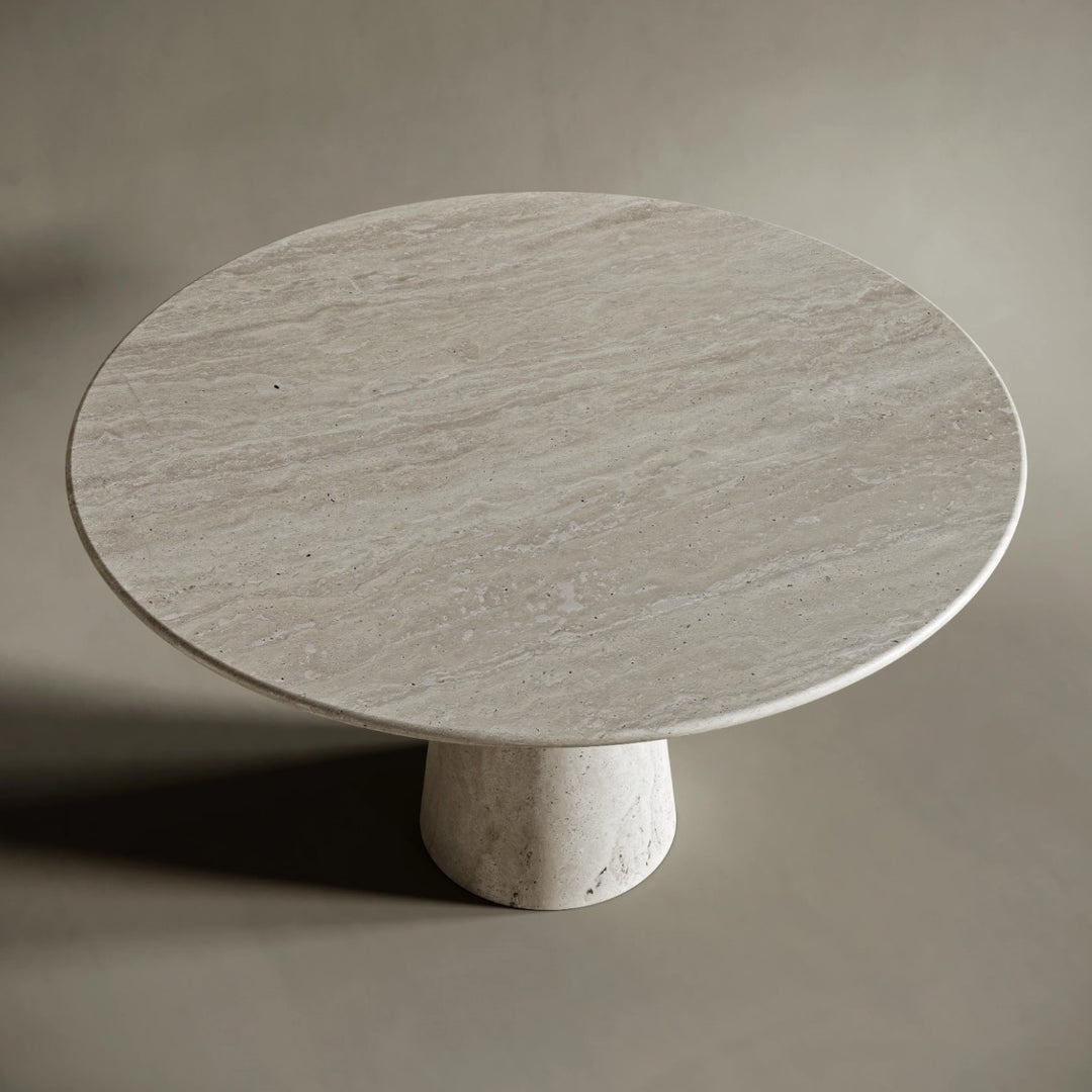 Jeren Ovel Travertine Stone Dining Table 3