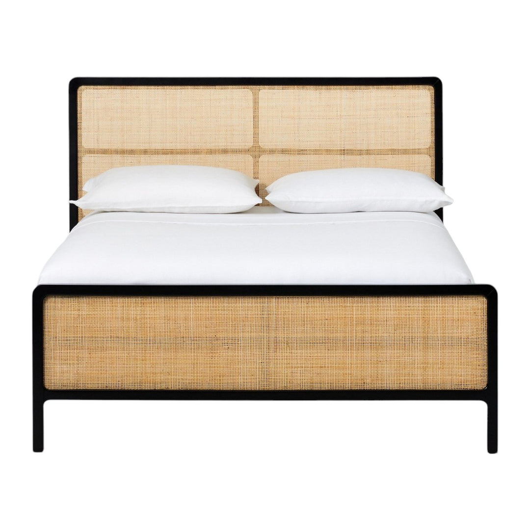 Karston Solid Teak Wood & Rattan Bed