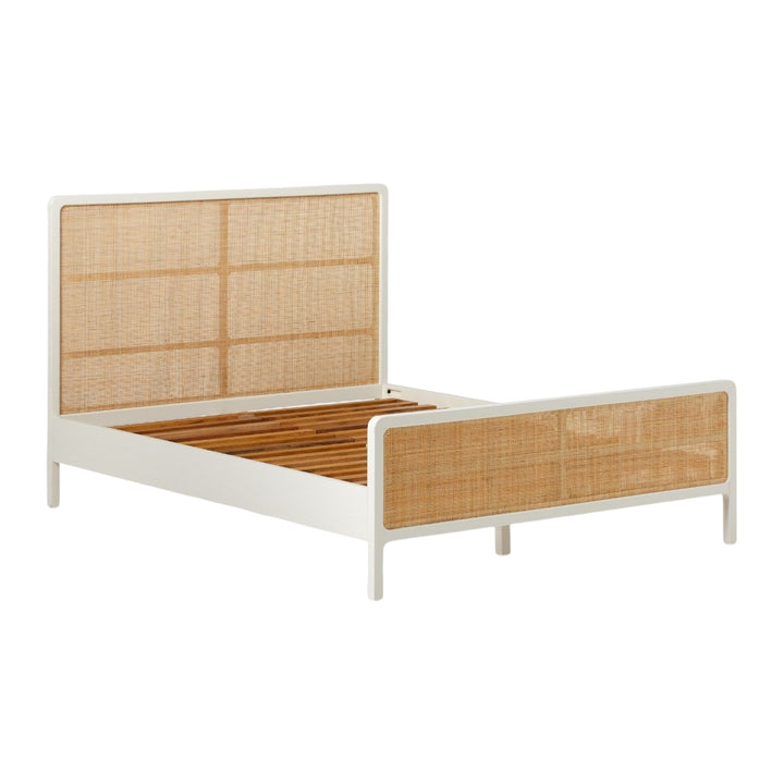 Karston Solid Teak Wood & Rattan Bed