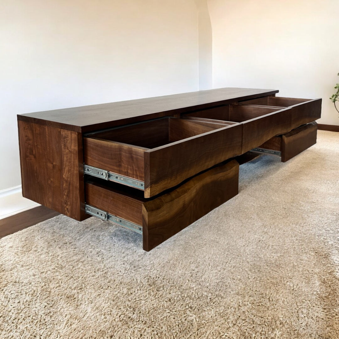 Lenci Solid Walnut Wood TV Unit 3