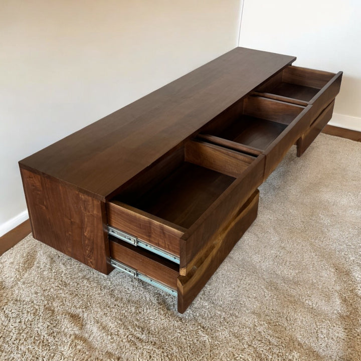 Lenci Solid Walnut Wood TV Unit 4