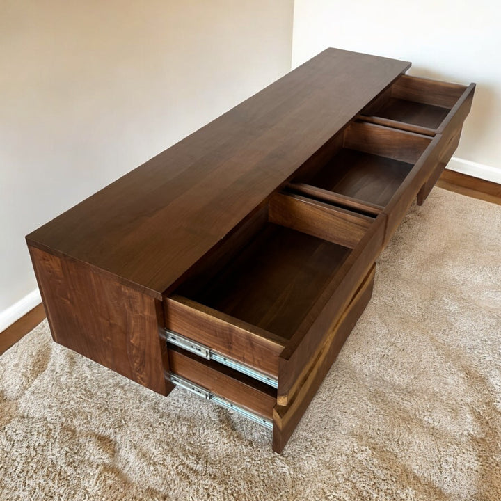 Lenci Solid Walnut Wood TV Unit 5