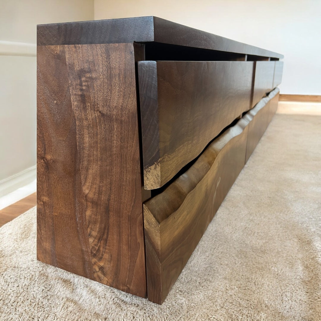 Lenci Solid Walnut Wood TV Unit 7