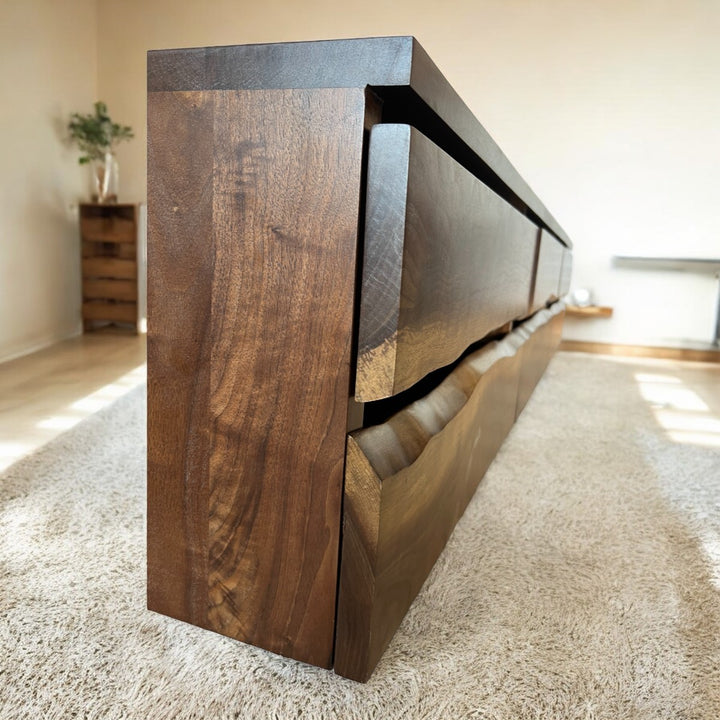 Lenci Solid Walnut Wood TV Unit 8