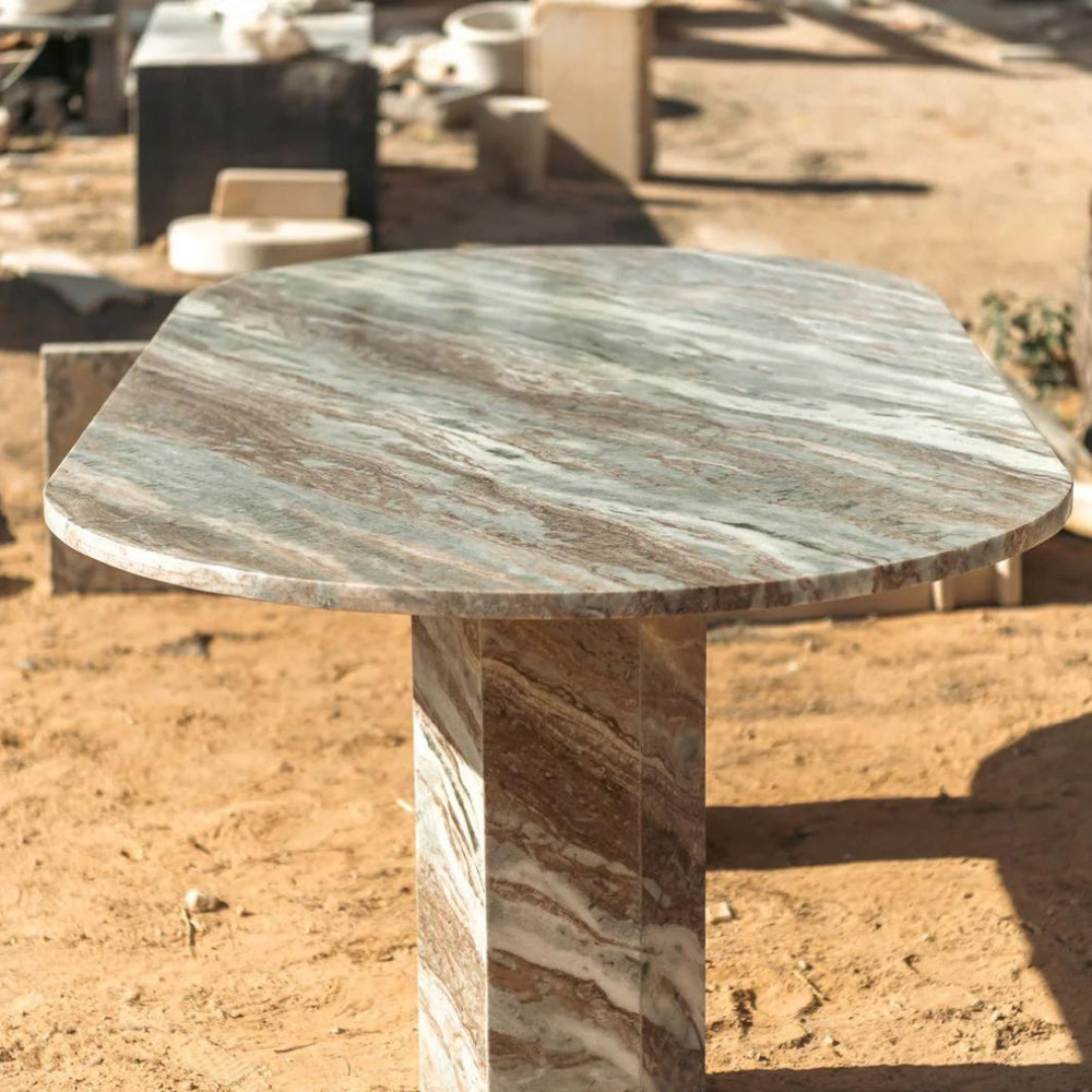 Makalo Brown Marble Dining Table 2