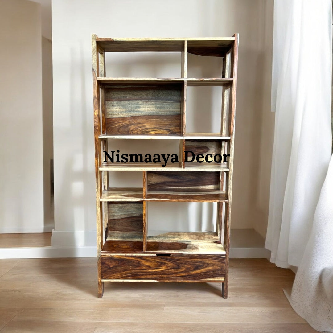Malini Solid Mango Wood Book Shelf 1