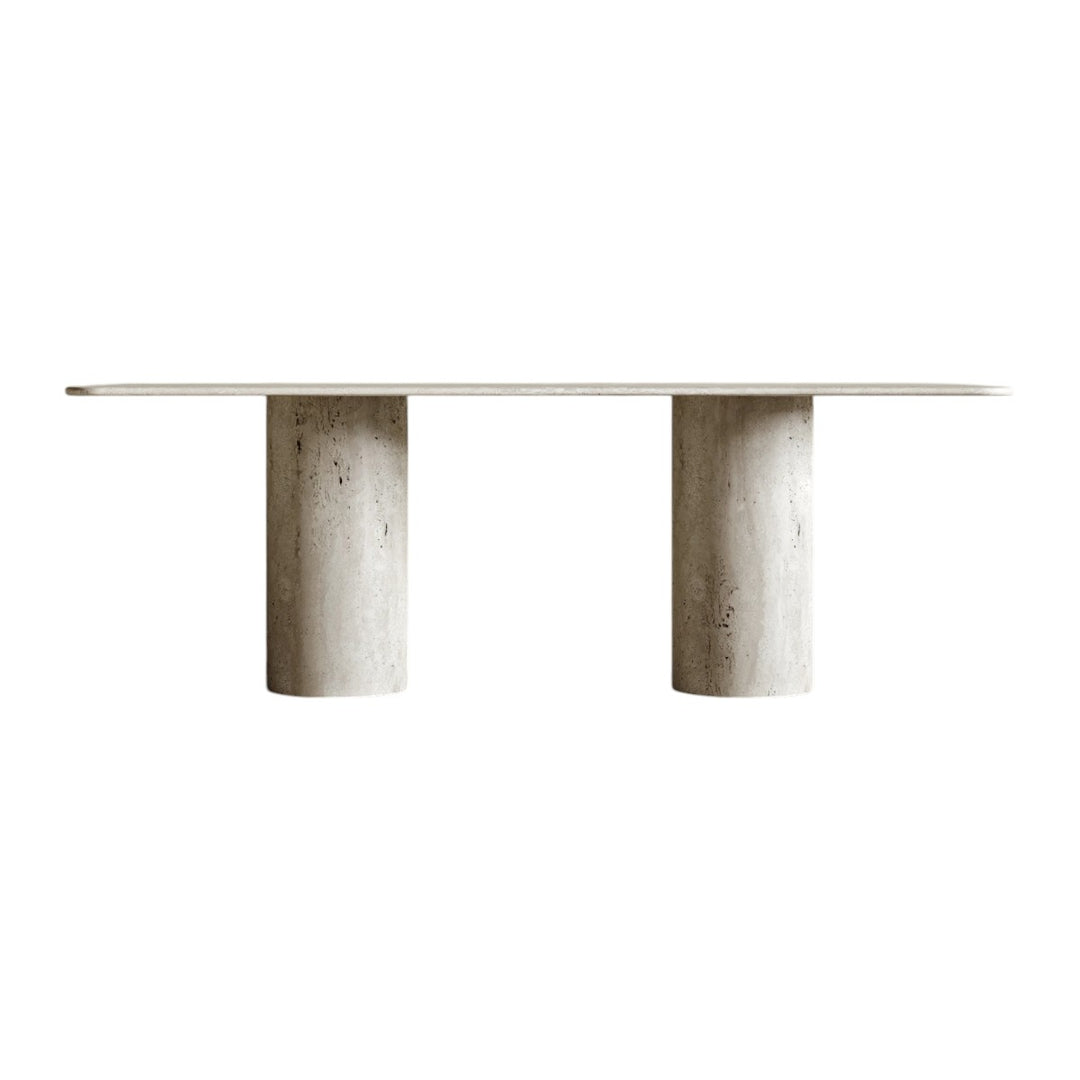 Mance Rectangular Travertine Dining Table 2