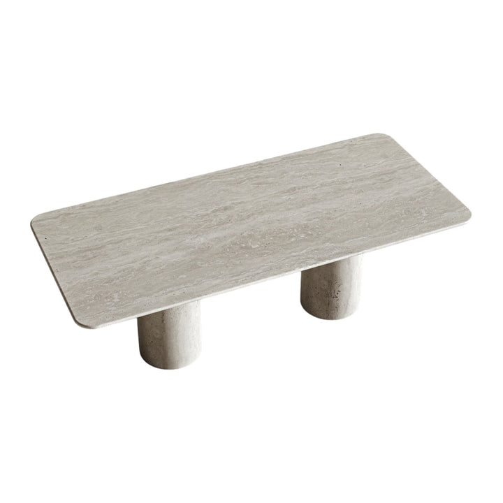 Mance Rectangular Travertine Dining Table 3