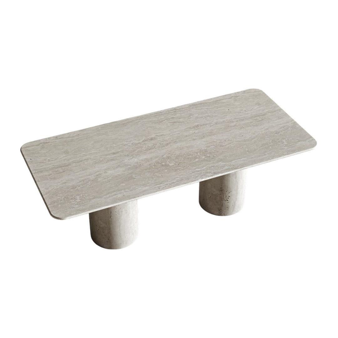 Manila Rectangular Travertine Dining Table 3