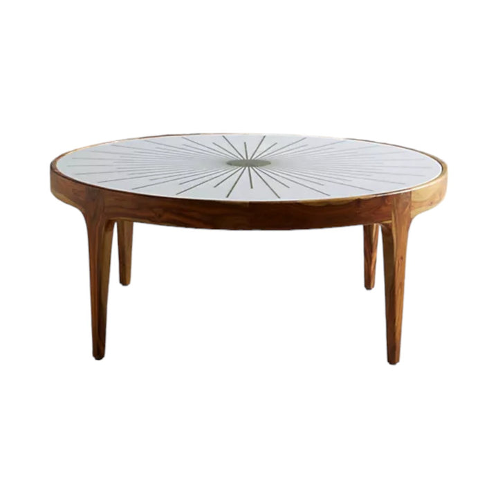 Marek Brass Starburst Round Coffee Table 2