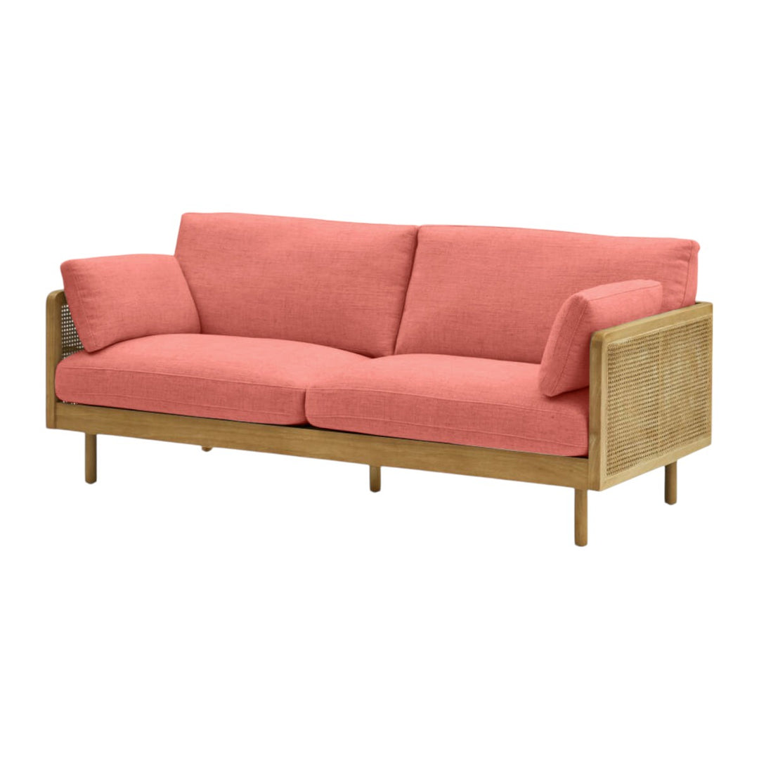 Nismaaya Aero Rattan 3 Seater Sofa Honey Finish 2