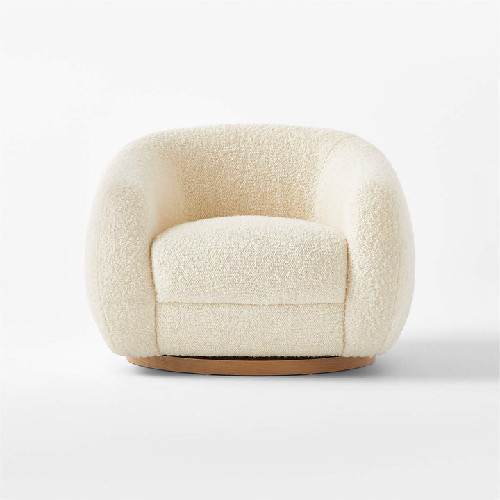 Ami Boucle Swivel Arm Chair