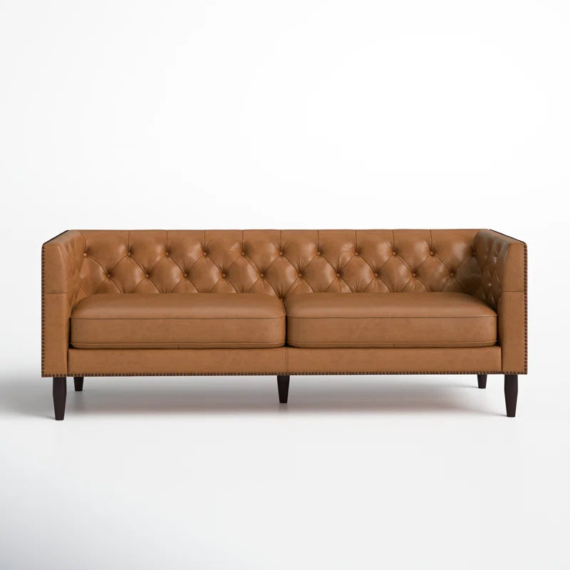 Camishia Leather Chesterfield 2 Seater Sofa