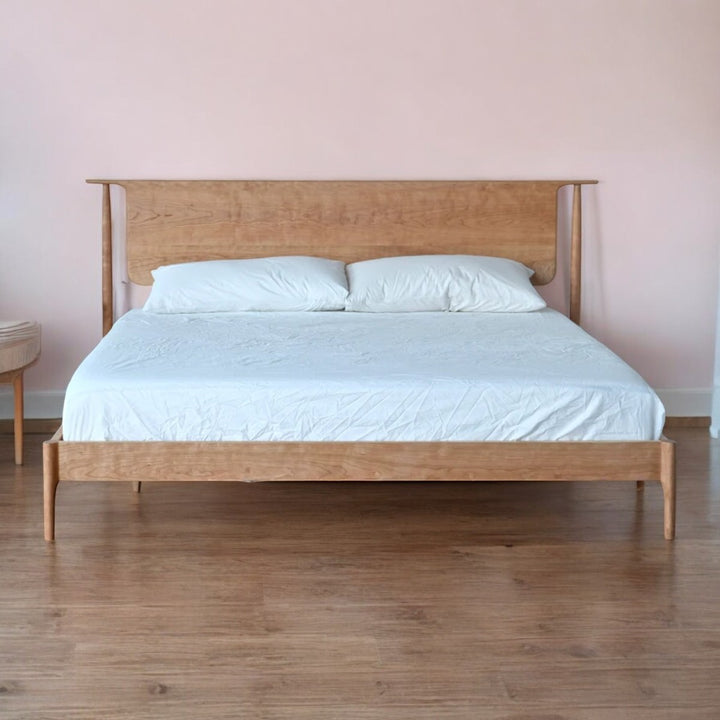 Nismaaya Dacre Oak Wood King Size Bed