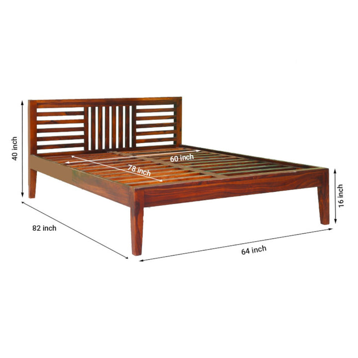 Dariya Sheesham Wood King Size Bed 4