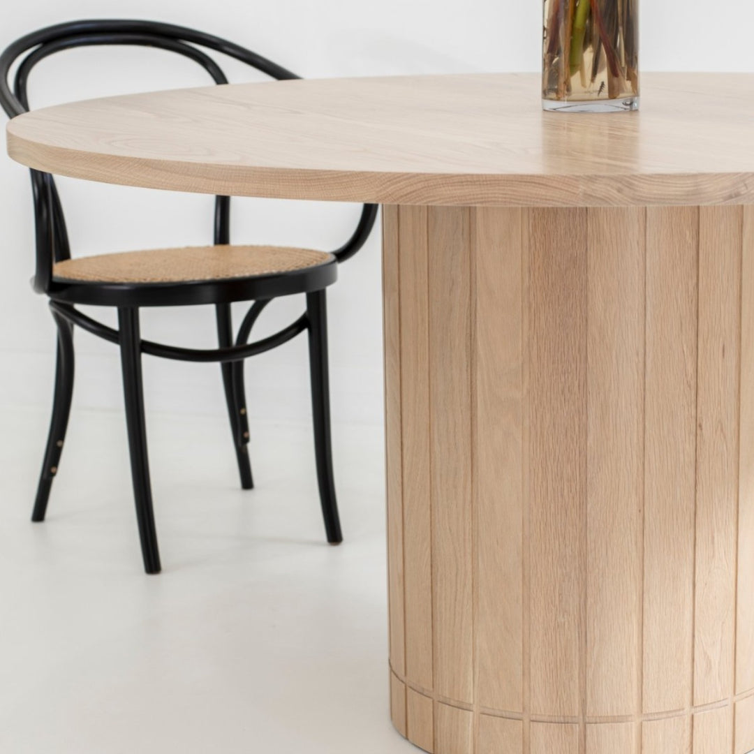 Nismaaya Gabi White Oak Wood Dining Table 3