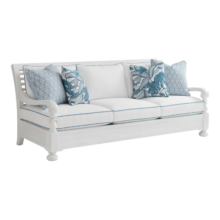 Inge Teak 3 Seater Sofa White