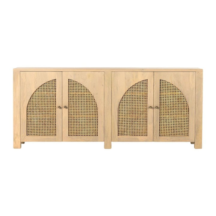 Noah Solid Mango Wood & Rattan Sideboard