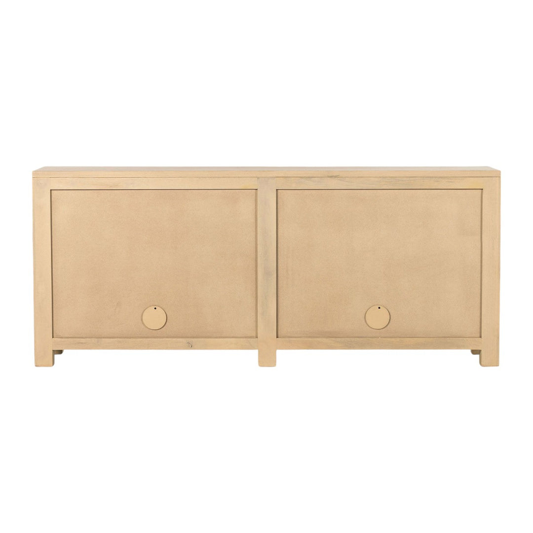 Noah Solid Mango Wood & Rattan Sideboard