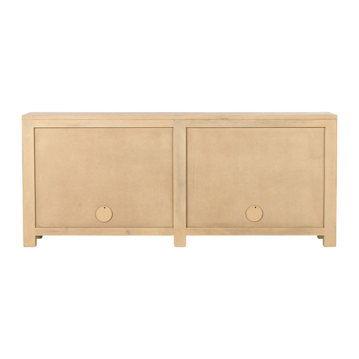 Noah Solid Mango Wood & Rattan Sideboard