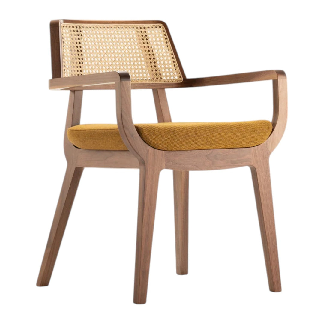 Patrice Solid Teak Wood & Rattan Dining Chair 4