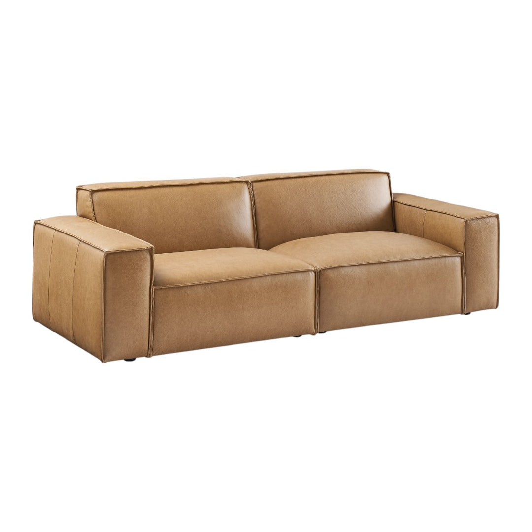 Paul Leather 3 Seater Sofa