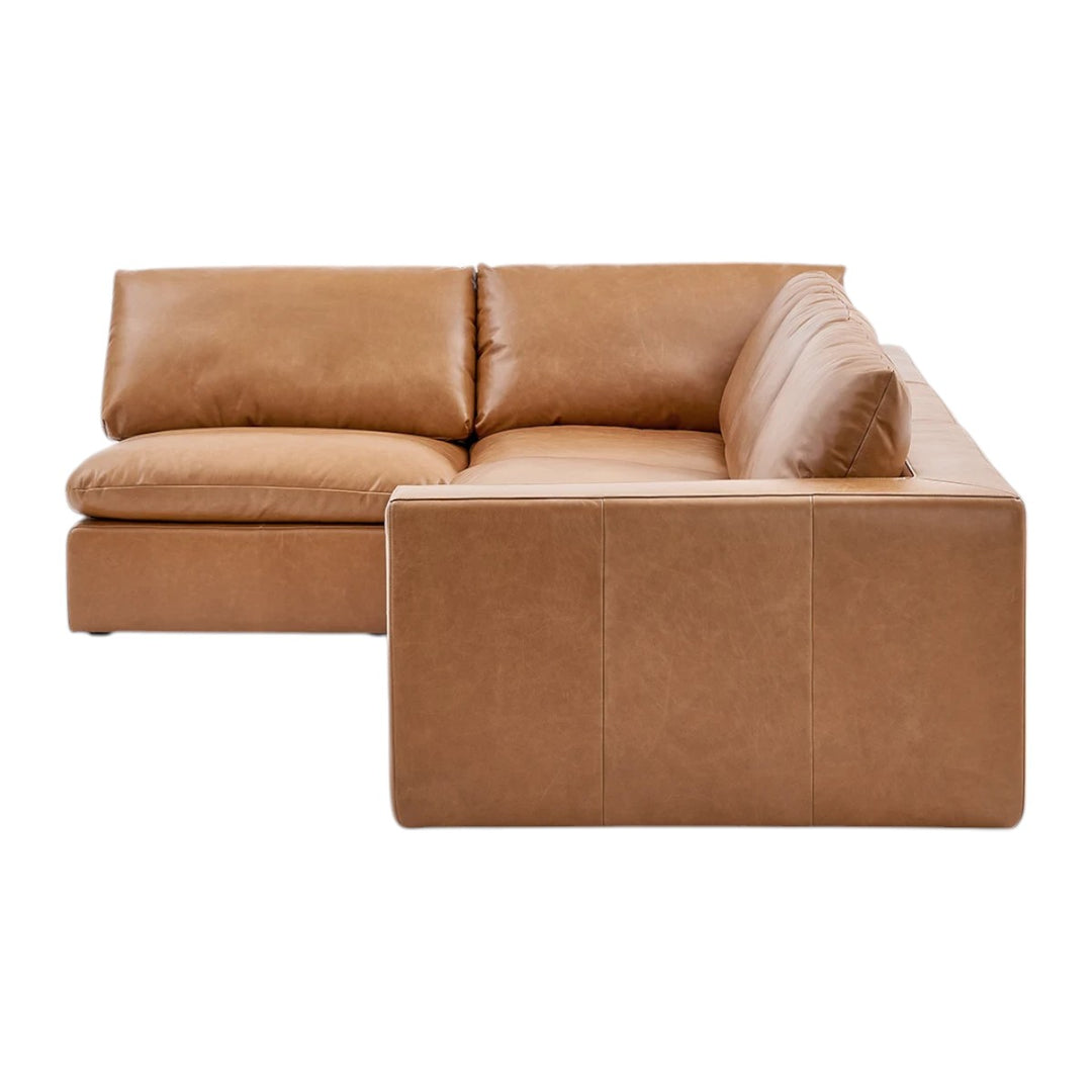 Pavel Leather L Shape Sofa 4