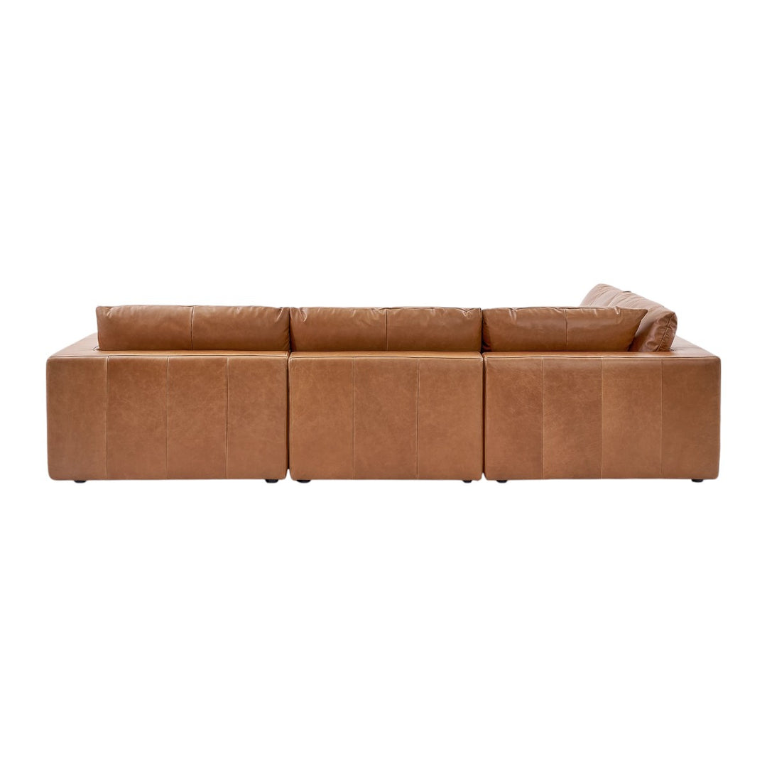 Pavel Leather L Shape Sofa 5