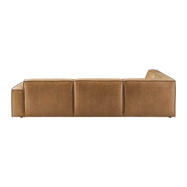 Pavlos Leather L Shape Sofa 5