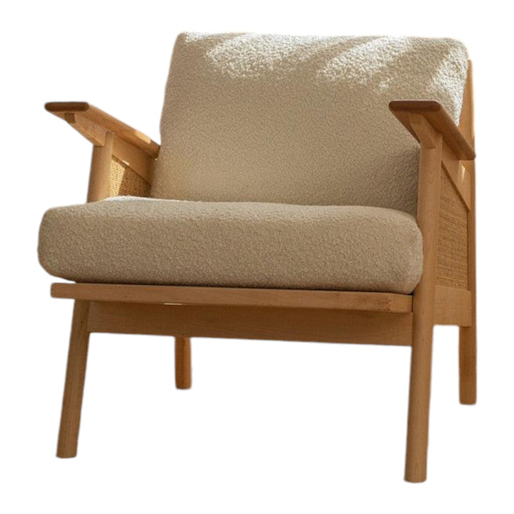 Zoe Solid Ash Wood & Rattan Arm Chair