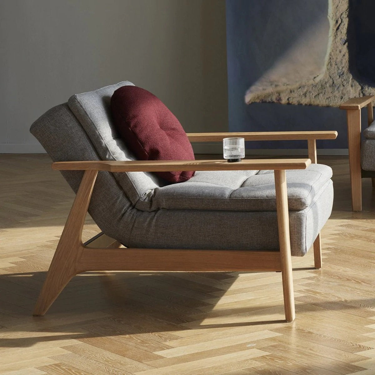 Modern wood lounge discount chair