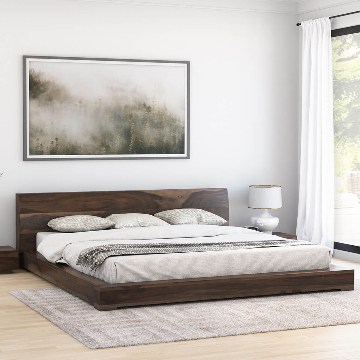 Wood king 2024 size bed