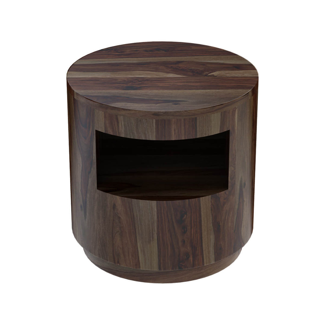 Adem Solid Wood Round End Table